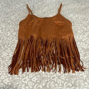 Womens brand new tassel top size large
